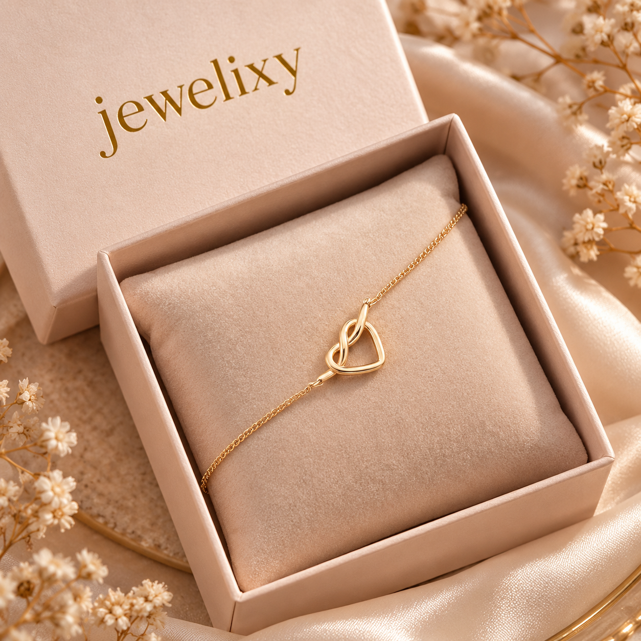 Infinity Heart Link Bracelet - Image 2