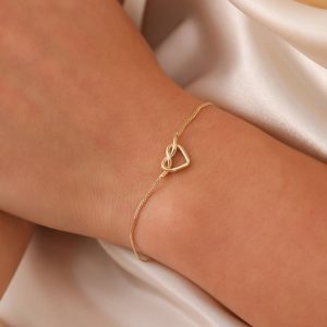 Infinity Heart Link Bracelet